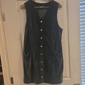J. Jill Green Velvet Sleeveless Romper